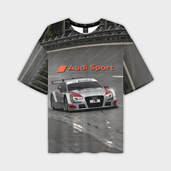Мужская футболка оверсайз Audi Sport Racing Team Short Track Car Racing Авто