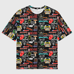 Мужская футболка оверсайз LEGENDARY ROCK BANDS