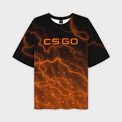 Мужская футболка оверсайз Counter Strike cs go молнии