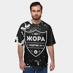 Футболка оверсайз мужская Жора - ЗАЩИТНИК - Камуфляж, цвет: 3D-принт — фото 2