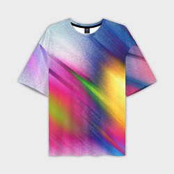 Мужская футболка оверсайз Абстрактный разноцветный текстурированный фон