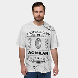 Футболка оверсайз мужская AC Milan Football Club Number 1 Legendary, цвет: 3D-принт — фото 2