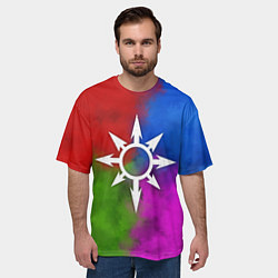 Футболка оверсайз мужская Хаос абстракция, цвет: 3D-принт — фото 2