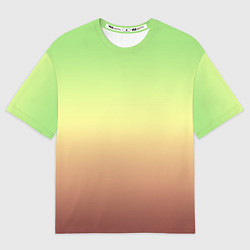 Футболка оверсайз мужская Градиент Фисташки Gradient, цвет: 3D-принт