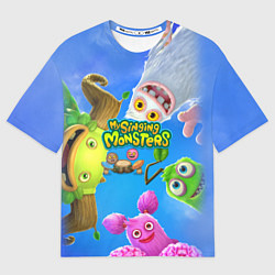 Футболка оверсайз мужская Мои поющие монстры, цвет: 3D-принт