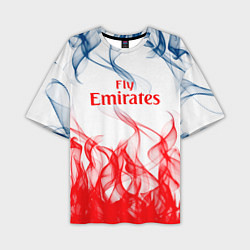 Футболка оверсайз мужская Arsenal пламя, цвет: 3D-принт