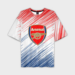Футболка оверсайз мужская Арсенал arsenal logo, цвет: 3D-принт