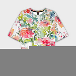 Мужская футболка оверсайз Floral pattern Watercolour Summer