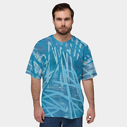 Футболка оверсайз мужская Небесный силуэт, цвет: 3D-принт — фото 2