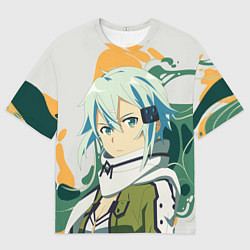 Футболка оверсайз мужская Асада Сино -Sword Art Online, цвет: 3D-принт