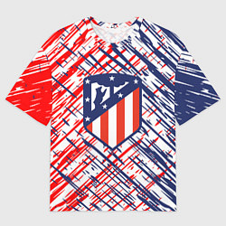 Футболка оверсайз мужская Атлетико мадрид краска, цвет: 3D-принт