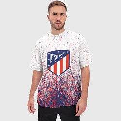 Футболка оверсайз мужская Atletico madrid logo брызги красок, цвет: 3D-принт — фото 2