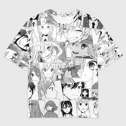 Футболка оверсайз мужская Horimiya pattern, цвет: 3D-принт