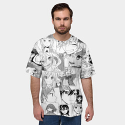 Футболка оверсайз мужская Horimiya pattern, цвет: 3D-принт — фото 2