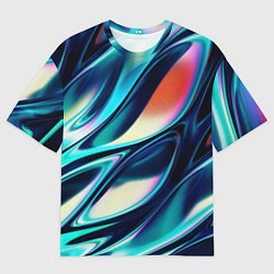 Футболка оверсайз мужская Abstract Wave, цвет: 3D-принт