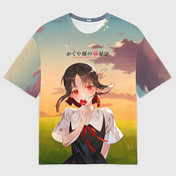 Футболка оверсайз мужская Госпожа Кагуя Love is war Милая Синомия, цвет: 3D-принт