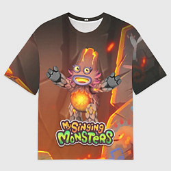 Футболка оверсайз мужская My singing monsters ЛАВАТЁКА, цвет: 3D-принт