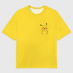 Мужская футболка оверсайз Покемон в кармане