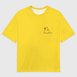 Мужская футболка оверсайз Уточка плывет