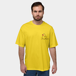 Футболка оверсайз мужская Уточка плывет, цвет: 3D-принт — фото 2