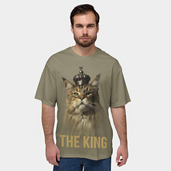 Футболка оверсайз мужская Король котов Мейн-кун, цвет: 3D-принт — фото 2