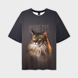 Мужская футболка оверсайз Maine cat