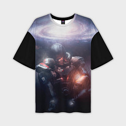 Мужская футболка оверсайз Mass Effect Shepard