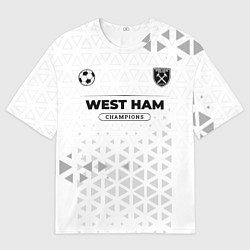 Мужская футболка оверсайз West Ham Champions Униформа