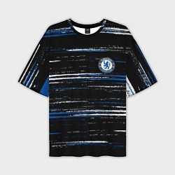 Футболка оверсайз мужская Chelsea челси лого, цвет: 3D-принт
