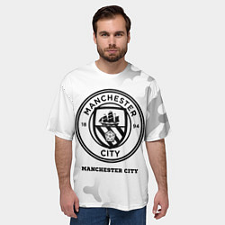 Футболка оверсайз мужская Manchester City Sport на светлом фоне, цвет: 3D-принт — фото 2