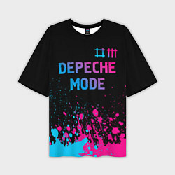 Футболка оверсайз мужская Depeche Mode Neon Gradient, цвет: 3D-принт