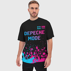 Футболка оверсайз мужская Depeche Mode Neon Gradient, цвет: 3D-принт — фото 2