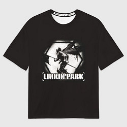 Футболка оверсайз мужская Linkin Park рисунок баллончиком, цвет: 3D-принт