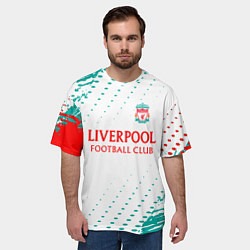 Футболка оверсайз мужская Liverpool краски, цвет: 3D-принт — фото 2