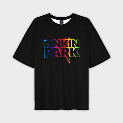 Мужская футболка оверсайз Linkin Park neon