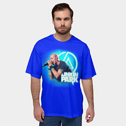 Футболка оверсайз мужская Linkin Park Линкин Парк группа, цвет: 3D-принт — фото 2