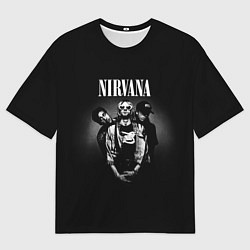 Футболка оверсайз мужская Nirvana рок-группа, цвет: 3D-принт