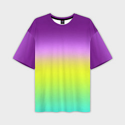 Мужская футболка оверсайз Multicolored Ombre gradient