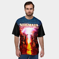Футболка оверсайз мужская Stigmata альбом, цвет: 3D-принт — фото 2