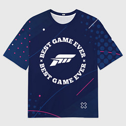 Мужская футболка оверсайз Символ Forza Horizon и надпись Best Game Ever