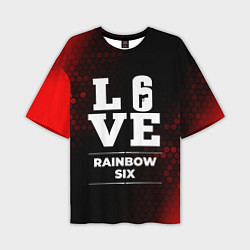 Мужская футболка оверсайз Rainbow Six Love Классика