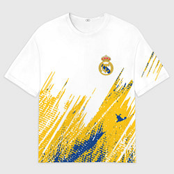 Футболка оверсайз мужская Real madrid краска, цвет: 3D-принт