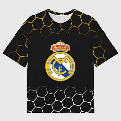Мужская футболка оверсайз Real madrid соты