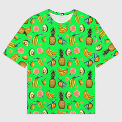 Футболка оверсайз мужская FAVORITE EXOTIC FRUITS, цвет: 3D-принт