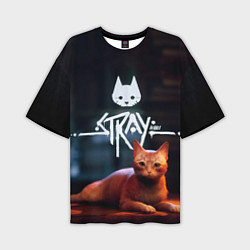 Мужская футболка оверсайз Stray бродячий кот