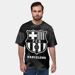 Футболка оверсайз мужская Barcelona Sport на темном фоне, цвет: 3D-принт — фото 2