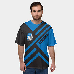 Футболка оверсайз мужская Фанат клуба Аталанта, цвет: 3D-принт — фото 2