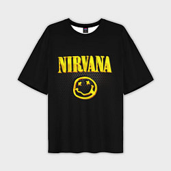 Футболка оверсайз мужская NIRVANA соты, цвет: 3D-принт