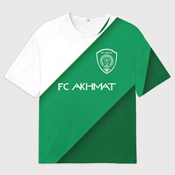 Футболка оверсайз мужская ФК АХМАТ - ГОРОД ГРОЗНЫЙ, цвет: 3D-принт