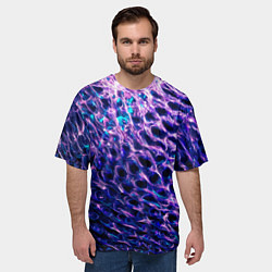 Футболка оверсайз мужская Световая живопись - абстракция, цвет: 3D-принт — фото 2